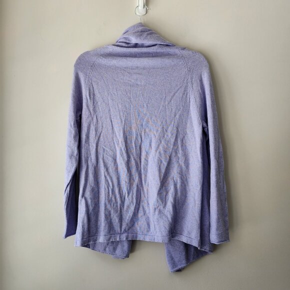 Burgess Cardigan Sweater | Small | Lilac Shawl Collar Cotton Cashmere NEW - Picture 4 of 9
